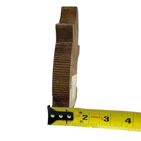 Rustic Pig Shaped Wood Decor Distressed Accent Primitive Kitchen Home - Picture 11 of 12